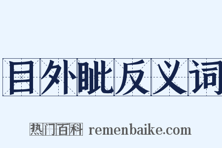 目外眦反义词是什么意思的图片